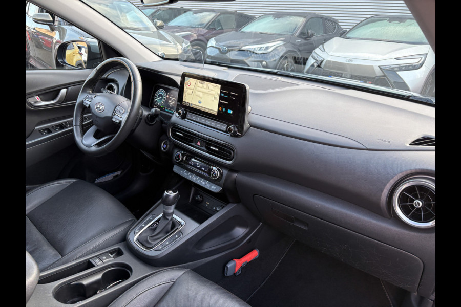 Hyundai Kona 1.6 GDI HEV Premium Sky | Trekhaak | Head Up | Leder | Adapt. cr. | Prijs Rijklaar!!