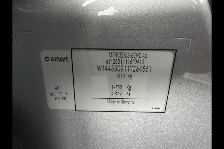 Smart Forfour EQ Comfort 18 kWh [ 3-Fase ] {SOH-96%} Aut. *HEATED-COMFORTSEATS | DAB+ | AIRCO | CRUISE | 15''ALU | PRIVACY-GLASS*