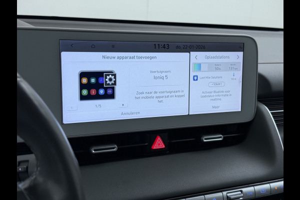 Hyundai IONIQ 5 58 kWh SOH 100% Leer 19"lm Camera Connect+ Warmtepomp Elektr.Stoelen+Stuur-Verwarmd Adaptive-Cruise- Head-up display Bose-HiFi N LED-v/a Blindspot Dodehoekass Grootlicht-assistent Subwoofer Ecall 800V Systeem V2L ondersteuning (3,6kw)