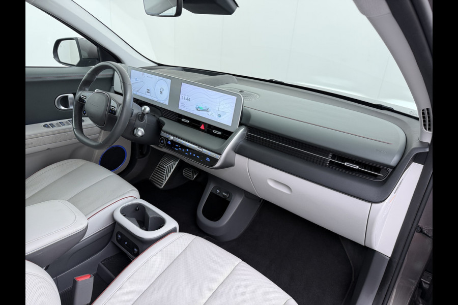 Hyundai IONIQ 5 58 kWh SOH 100% Leer 19"lm Camera Connect+ Warmtepomp Elektr.Stoelen+Stuur-Verwarmd Adaptive-Cruise- Head-up display Bose-HiFi N LED-v/a Blindspot Dodehoekass Grootlicht-assistent Subwoofer Ecall 800V Systeem V2L ondersteuning (3,6kw)
