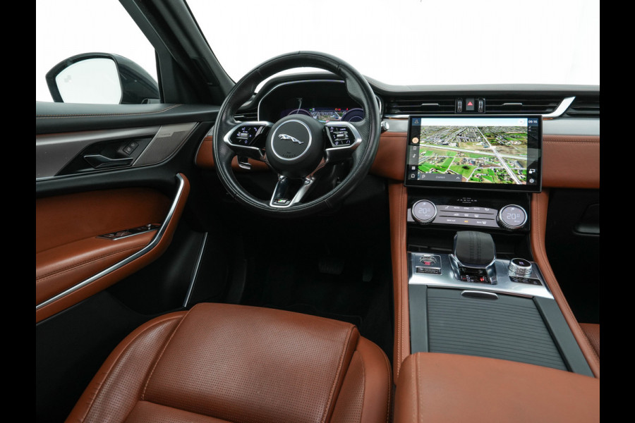 Jaguar F-Pace 2.0 P400e PHEV R-Dynamic HSE AWD ( Plug-in ) (INCL-BTW) Aut. *PANO | LEATHER | MERIDIAN-SOUND | FULL-LED | TOPVIEW | BLINDSPOT | KEYLESS | DAB+ | HEATED-COMFORTSEATS | NAVI-FULLMAP | DIGI-COCKPIT | HEAD-UP | PRIVACYGLASS | TOWBAR | 21"A