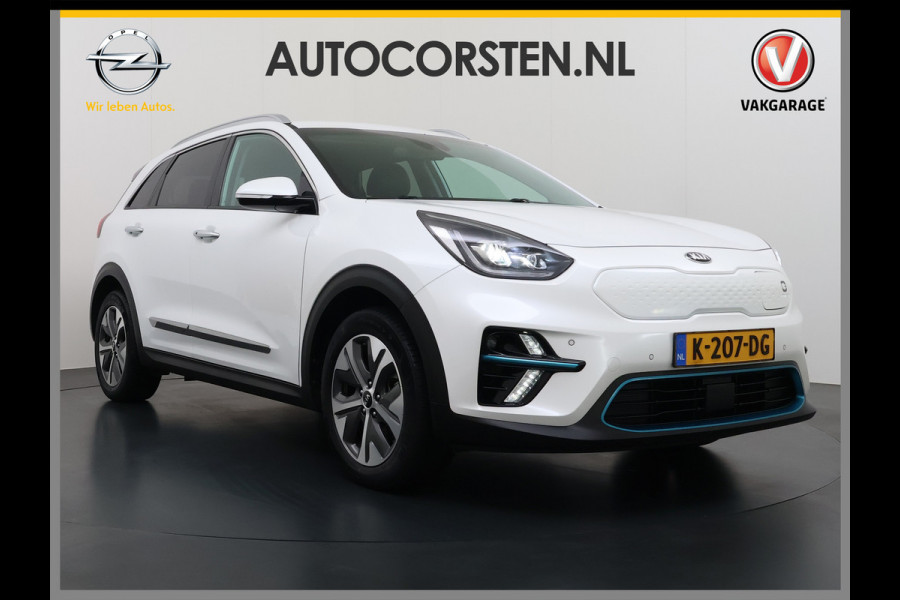 Kia e-Niro 204pk ExecutiveLine 64kWh 3fase SOH 100% Warmtepomp Leer+Elektr.+Verwarmd+Gekoeld+Memory Adaptive-Cruise Navi Ecc Camera Apple C Stuurverwarming Lmv Privacy Glas DAB Vess Lane Assist Blind Spot 11kw thuisladen Origineel Nederlandse Auto Dealer Onderh. Zeer compleet €48.000 nieuw !
