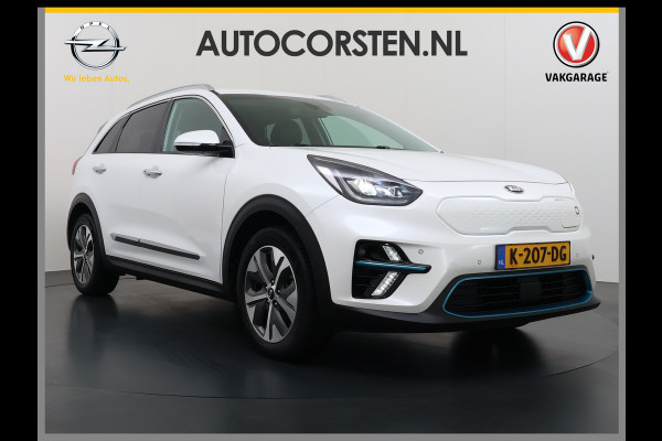 Kia e-Niro 204pk ExecutiveLine 64kWh 3fase SOH 100% Warmtepomp Leer+Elektr.+Verwarmd+Gekoeld+Memory Adaptive-Cruise Navi Ecc Camera Apple C Stuurverwarming Lmv Privacy Glas DAB Vess Lane Assist Blind Spot 11kw thuisladen Origineel Nederlandse Auto Dealer Onderh. Zeer compleet €48.000 nieuw !