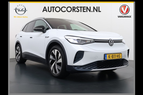 Volkswagen ID.4 204pk First 77kWh SOH 90% Leer/Alcantara Adap.Cruise Navi Ecc Camera Apple Carplay Android Pdc Lmv 20" Stoelverwarming Led Bordherkenning Voor-Klimatisering App-Connect  E-sound Front-Assist Origineel Nederlandse Auto Zeer Compleet 1e eigenaar