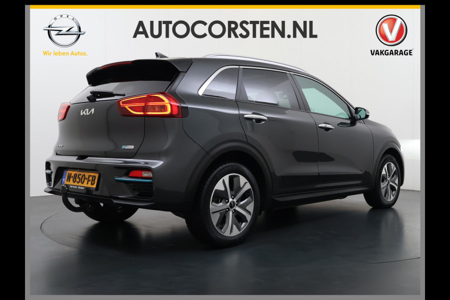 Kia e-Niro DynamicPlusLine 64kWh Elek.Glazen schuif-/kanteldak Trekhaak Adaptive-Cruise Camera Apple Carplay Android Auto Navi Ecc Stoel-Stuurverwarming Pdc Lane Assist VESS DAB Led Isofix Keyless 1e Eigenaar Origineel Nederlandse Auto Dealeronderhouden