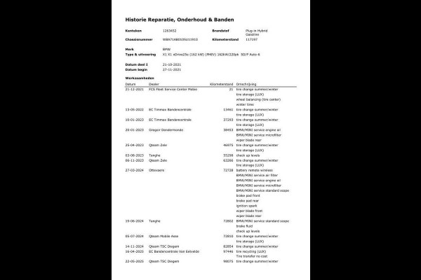 BMW X1 xDrive25e Executive CAMERA / CARPLAY / AUTOMAAT / LEDER / LED / CRUISE CONTROLE / STOELVERWARMING