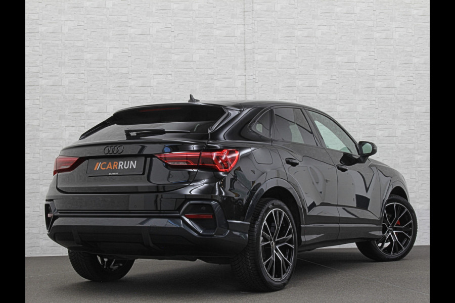 Audi Q3 Sportback 35 TFSI S-Line Sportpack | Sfeerverlichting | Keyless-Entry | Full-LED | Black-Optic | Audi-Sound | Carplay | Virtual-Cockpit | Climate-Control | Draadloos Laden | Dodehoek | Lane Assist | Autom. Achterklep | Bovag garantie.