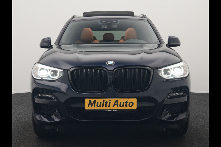 BMW X3 xDrive30e M Sport Plug In Hybrid 292pk Dealer O.H. PHEV | Panodak | Sfeerverlichting | Lederen Sportstoelen Memory & Verwarmd | Stuur Verwarmd | Apple Carplay | Keyless | Cruise Control | Navigatie | DAB | 19"L.M |