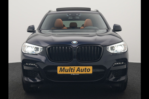 BMW X3 xDrive30e M Sport Plug In Hybrid 292pk Dealer O.H. PHEV | Panodak | Sfeerverlichting | Lederen Sportstoelen Memory & Verwarmd | Stuur Verwarmd | Apple Carplay | Keyless | Cruise Control | Navigatie | DAB | 19"L.M |