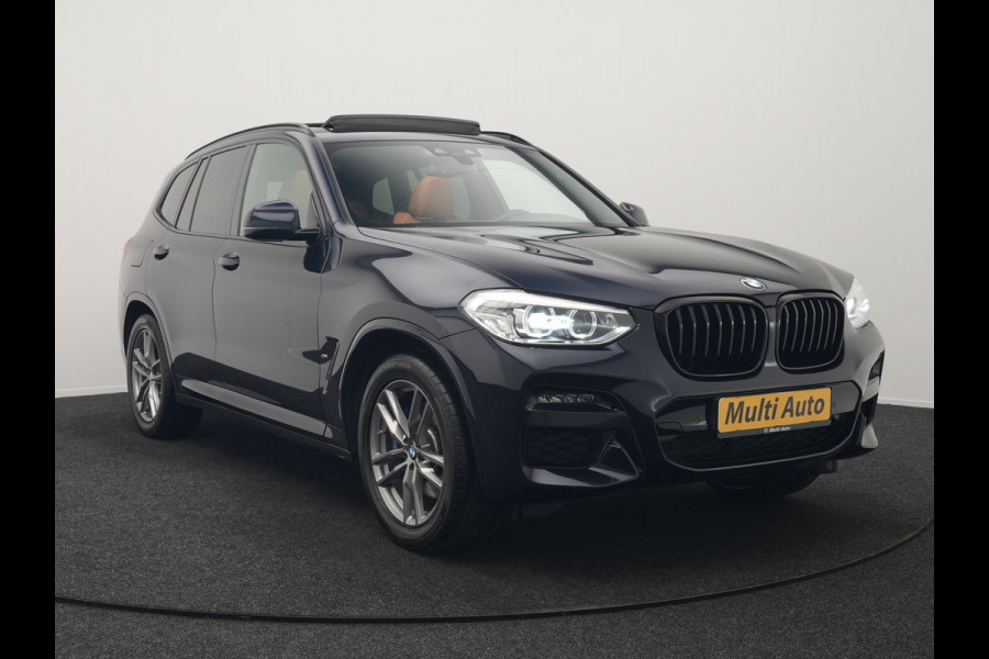 BMW X3 xDrive30e M Sport Plug In Hybrid 292pk Dealer O.H. PHEV | Panodak | Sfeerverlichting | Lederen Sportstoelen Memory & Verwarmd | Stuur Verwarmd | Apple Carplay | Keyless | Cruise Control | Navigatie | DAB | 19"L.M |