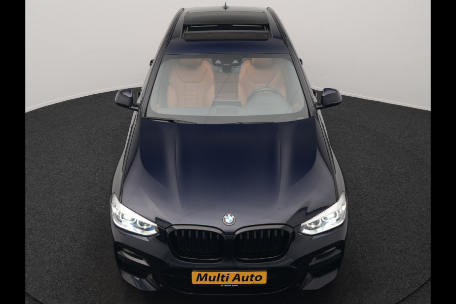 BMW X3 xDrive30e M Sport Plug In Hybrid 292pk Dealer O.H. PHEV | Panodak | Sfeerverlichting | Lederen Sportstoelen Memory & Verwarmd | Stuur Verwarmd | Apple Carplay | Keyless | Cruise Control | Navigatie | DAB | 19"L.M |