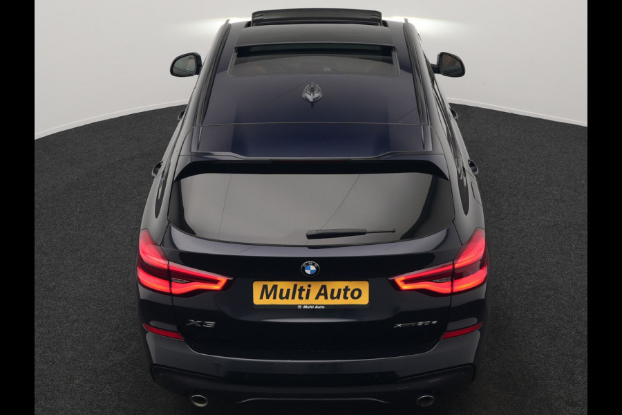 BMW X3 xDrive30e M Sport Plug In Hybrid 292pk Dealer O.H. PHEV | Panodak | Sfeerverlichting | Lederen Sportstoelen Memory & Verwarmd | Stuur Verwarmd | Apple Carplay | Keyless | Cruise Control | Navigatie | DAB | 19"L.M |