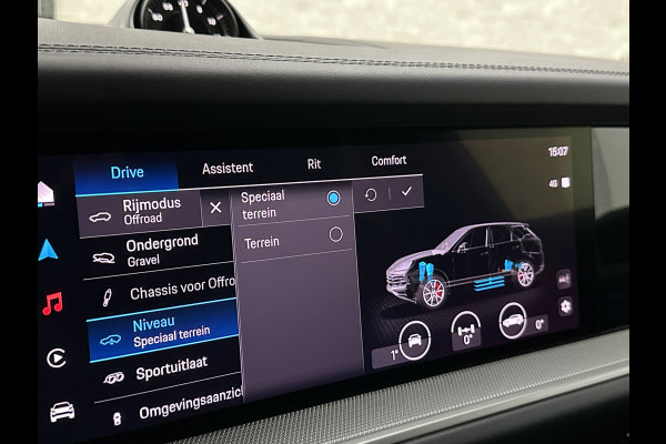 Porsche Cayenne 3.0 470pk | 360 Camera | ACC | Sport-Design | Panorama | Soft-Close | Nachtzicht | Stoelventilatie | BOSE | Sport-Chrono | Luchtvering | Trekhaak | Stoelverwarming V+A  | Sport-Uitlaat | Matrix-LED | 22'' | Keyless-Entry | Stuurverwarming | Comfortstoelen | Memory | Carplay |