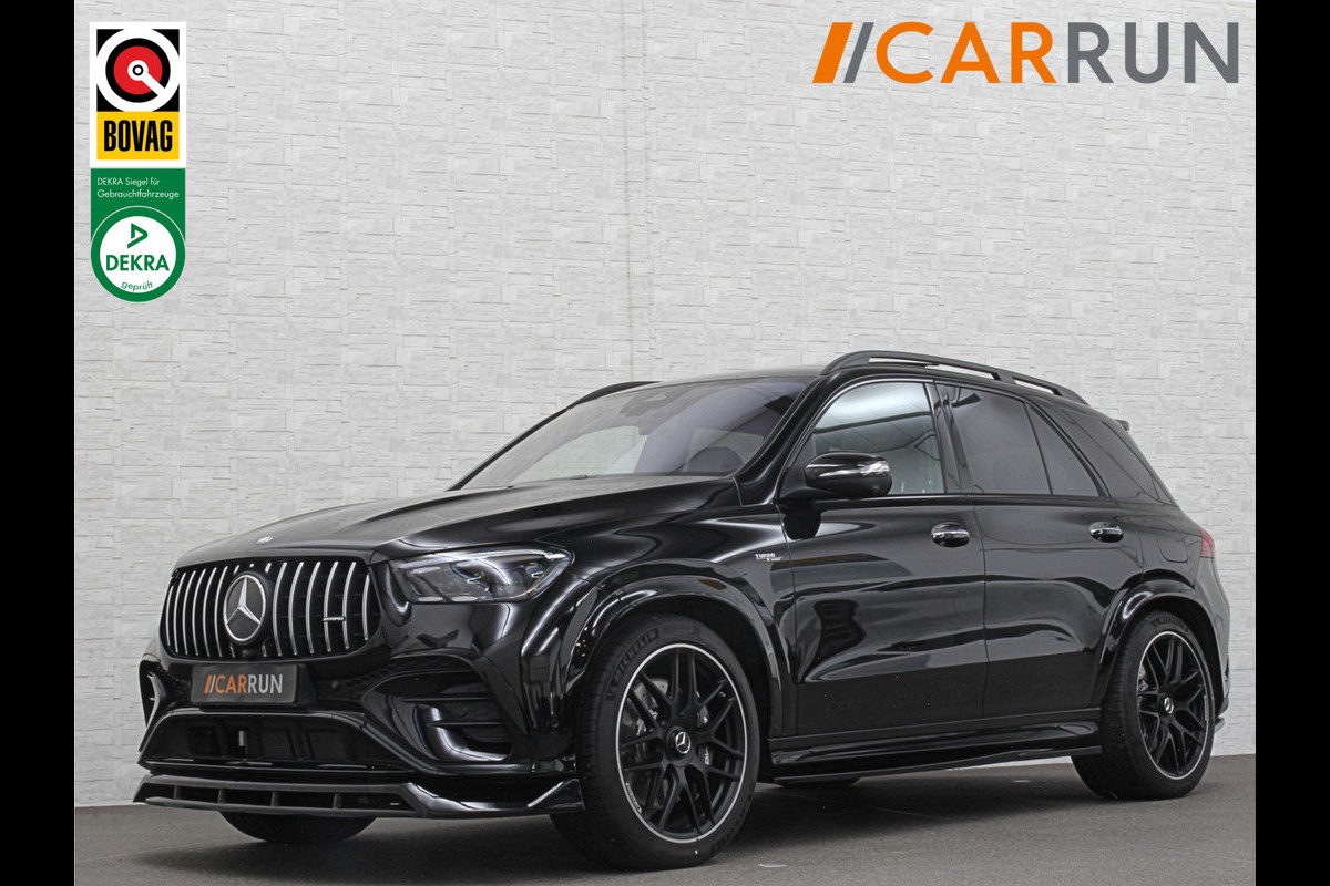 Mercedes-Benz GLE AMG 53 Hybrid 4MATIC+ | Nieuw! | Panorama | Massage | Soft-Close | ACC | 360 Camera | Stoelventilatie | Head-Up | Burmester | Trekhaak | Carbon | Stoelverwarming V+A | 4-Zone Clima | AMG Drive-Unit | ISO & Warmtewerend Glas | 22 Inch | Keyless-Go | Night-Pakket | Memory | Luchtvering | Parfumering | Carplay | Stuurverwarming | Rij assistent pakket + | Bekerhouder Clima | Draadloos Laden |