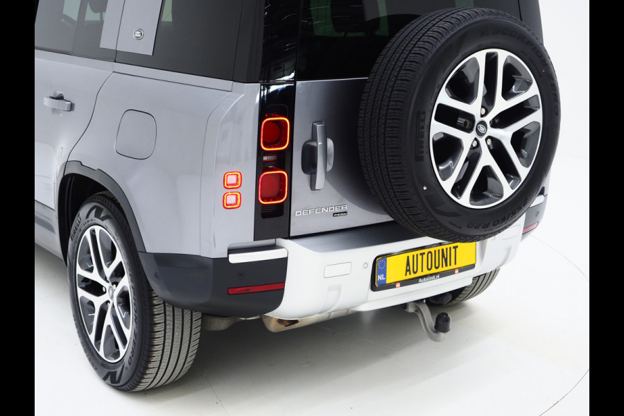 Land Rover Defender 110 2.0 P400e | Panoramadak | Luchtvering | Meridian | 360 | Keyless | Trekhaak | Leder | Carplay