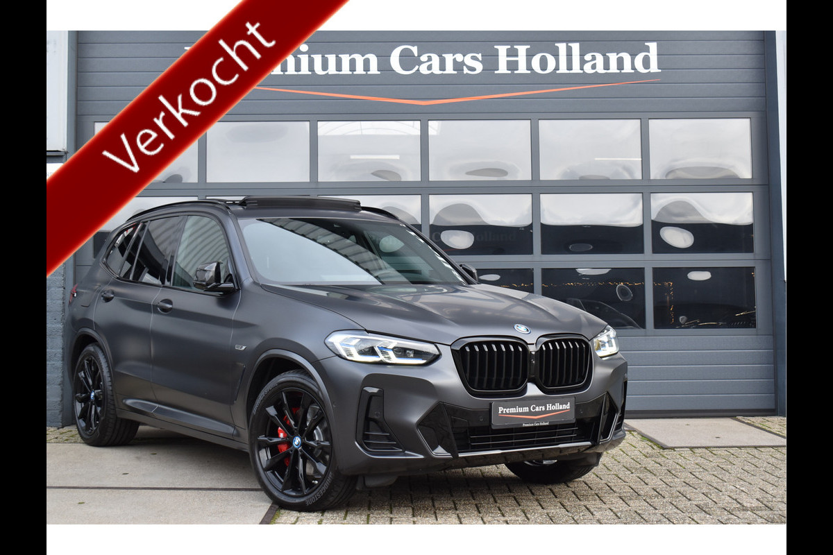 BMW X3 xDrive30e M-Pakket 292 Pk Frozen Black M-Stoelen Pano Navi 360 Memory Hud Carbon Camera Leder Laser 20 Inch