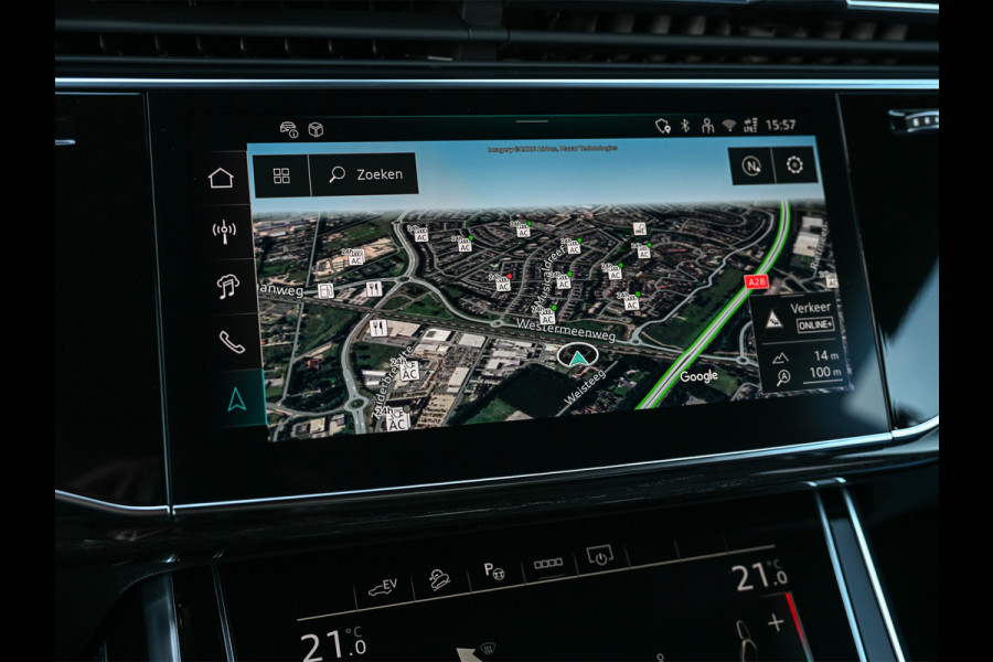 Audi Q8 55 TFSI e quattro Pro Line S · Panoramadak · S-seats met massage · Stoelverwarming en ventilatie · Ambiance interieur · B&O Soun