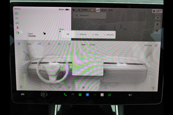 Tesla Model 3 RWD SR plus 325PK SOH 91% Trekhaak Lmv 18" AutoPilot FSD Leder Panoramadak Adaptive-Cruise Camera's Elektr.-Stuur+Stoelen+Spiege Navi LED Comfortstoelen ACC DAB Voorverwarmen interieur via App Keyless One-Pedal-Drive Origineel Nederlandse Auto 1.000KG Trekgewicht