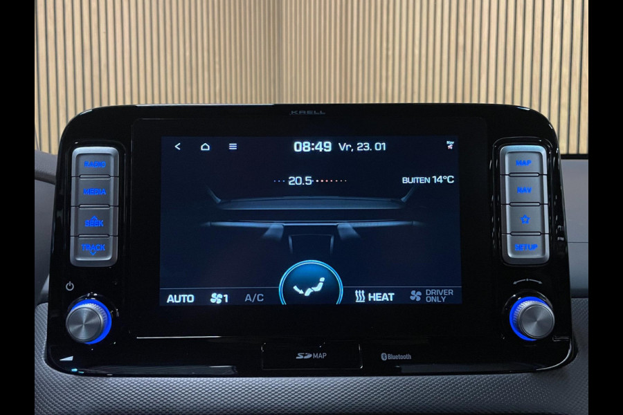 Hyundai Kona EV Premium 64 kWh|GROTE ACCU|100% SOH|HEAD-UP|KRELL|LEDER|ACC|STUURVERW|STOELVERW+VENT.|CAMERA|CARPLAY|ORG.NL|NAP|