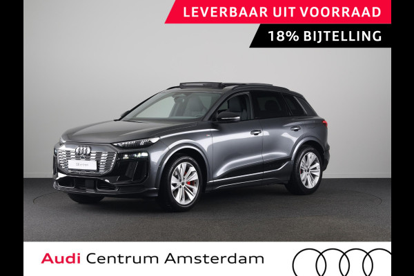 Audi Q6 e-tron S edition 83Kwh 252 pk SUV | Tech pakket plus | Glazen panoramadak | Lederen bekleding | Rode remzadels |