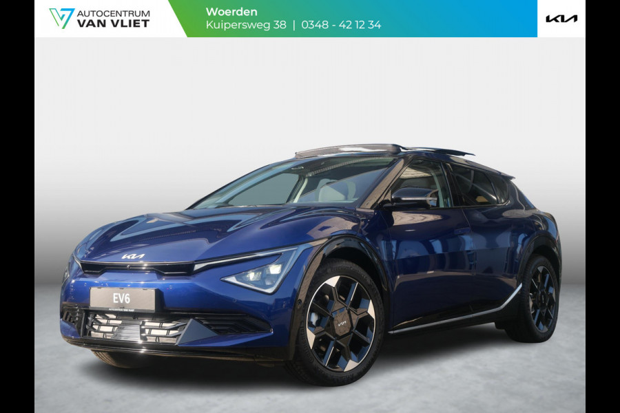 Kia Ev6 Plus Advanced 84 kWh | SNEL LEVERBAAR | Schuifkantel dak | Stoel en stuurverwarming | Dode hoek assistentie |