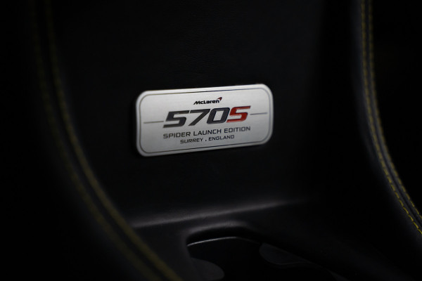 McLaren 570S Spider 570S / Lift / Keramisch / Novitec / Elite paint / Memory / Bowers & Wilkins / Soft close / Camera / LoJack Launch Edition Spider