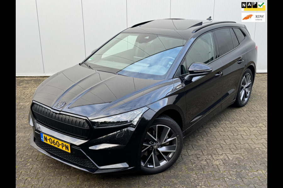Škoda ENYAQ iV SPORTLINE PANORAMADAK STOELVERWARMING WARMTEPOMP NAP 1 EIGENAAR CARPLAY
