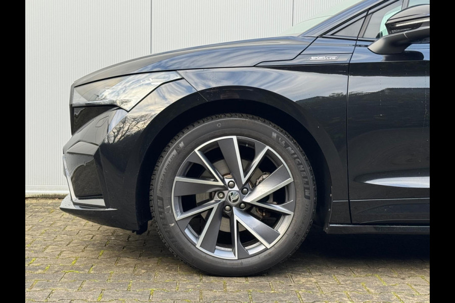 Škoda ENYAQ iV SPORTLINE PANORAMADAK STOELVERWARMING WARMTEPOMP NAP 1 EIGENAAR CARPLAY