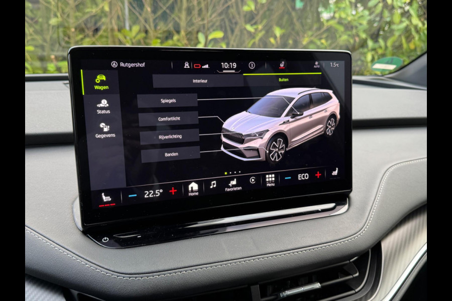 Škoda ENYAQ iV SPORTLINE PANORAMADAK STOELVERWARMING WARMTEPOMP NAP 1 EIGENAAR CARPLAY