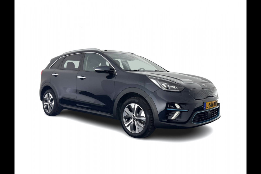 Kia e-Niro DynamicPlusLine 64 kWh [ 3-Fase ] {SOH-100%} (INCL-BTW) Aut.*PANO | LEATHER-FABRIC | FULL-LED | NAVI-FULLMAP | DAB+ | ADAPTIVE-CRUISE | CAMERA | HEATED-COMFORTSEATS | KEYLESS | DIGI-COCKPIT | SHIFT-PADDLES | CARPLAY | LANE-ASSIST | ...