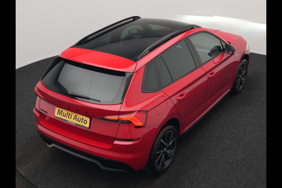 Škoda Kamiq 1.0 TSI Monte Carlo 116pk DSG Dealer O.H. | Panodak | Apple Carplay | RS Sportstoelen Verwarmd | LED Koplampen | Cruise Control | DAB | 18"L.M |