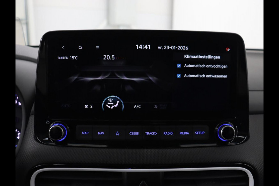 Hyundai Kona 1.6 GDI HEV Premium | Leder | Stoelventilatie | Adaptive cruise | Head-Up | Carplay | Camera | Achterbankverwarming | Navigatie | Keyless | Climate control