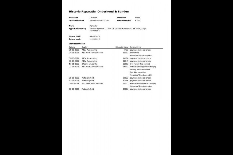 Mercedes-Benz Sprinter 311 CDI GB L2 FWD Functional 3.5T / AIRCO / CAMERA / 3 ZITS / DEALER ONDERHOUDEN / NAVI