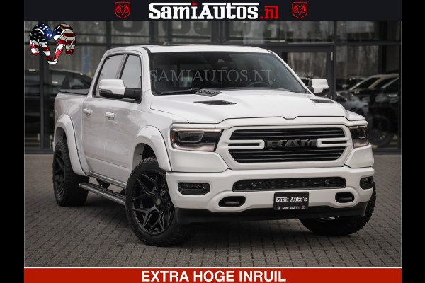 Dodge Ram LARAMIE SPORT | V8 5.7 402PK | Krachtige Hemi | Panorama Dak | 12' Scherm | LPG | Comfortabele Dubbele Cabine met Royale 5 Zitplaatsen | NIEUW EN BPM vrij | Nu Leverbaar uit Voorraad | Nr 2526-41272 |