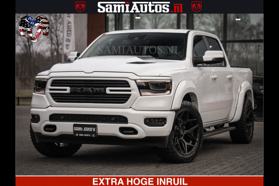 Dodge Ram LARAMIE SPORT | V8 5.7 402PK | Krachtige Hemi | Panorama Dak | 12' Scherm | LPG | Comfortabele Dubbele Cabine met Royale 5 Zitplaatsen | NIEUW EN BPM vrij | Nu Leverbaar uit Voorraad | Nr 2526-41272 |
