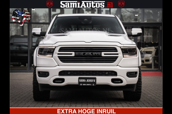 Dodge Ram LARAMIE SPORT | V8 5.7 402PK | Krachtige Hemi | Panorama Dak | 12' Scherm | LPG | Comfortabele Dubbele Cabine met Royale 5 Zitplaatsen | NIEUW EN BPM vrij | Nu Leverbaar uit Voorraad | Nr 2526-41272 |