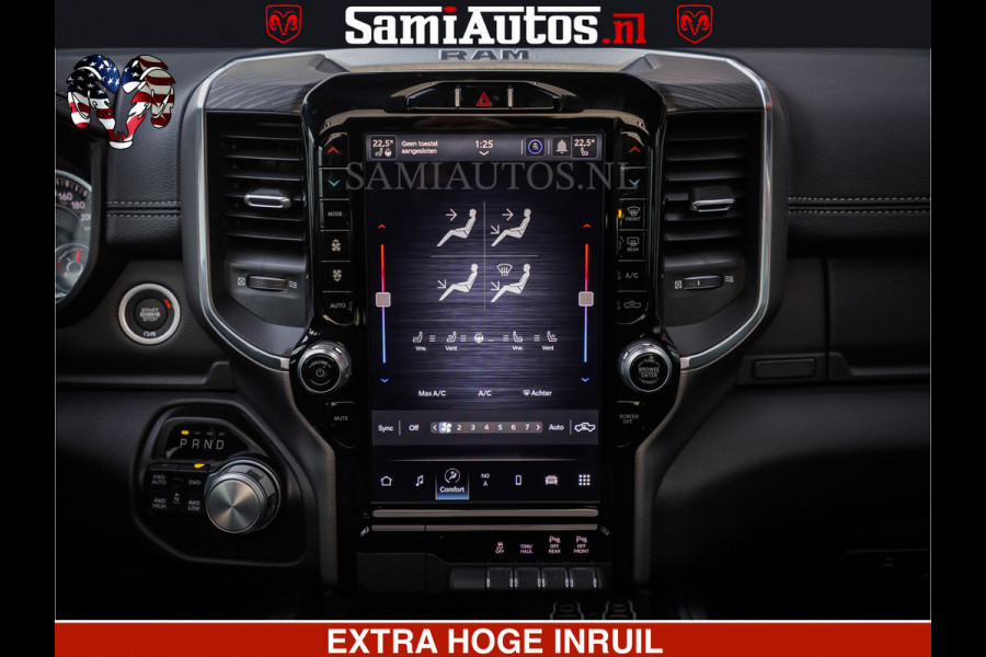 Dodge Ram LARAMIE SPORT | V8 5.7 402PK | Krachtige Hemi | Panorama Dak | 12' Scherm | LPG | Comfortabele Dubbele Cabine met Royale 5 Zitplaatsen | NIEUW EN BPM vrij | Nu Leverbaar uit Voorraad | Nr 2526-41272 |
