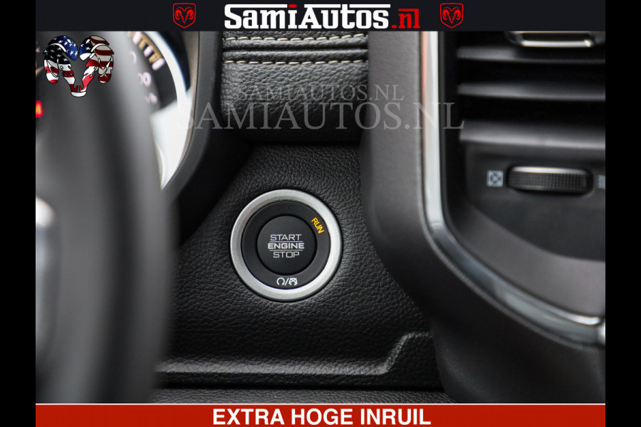 Dodge Ram LARAMIE SPORT | V8 5.7 402PK | Krachtige Hemi | Panorama Dak | 12' Scherm | LPG | Comfortabele Dubbele Cabine met Royale 5 Zitplaatsen | NIEUW EN BPM vrij | Nu Leverbaar uit Voorraad | Nr 2526-41272 |