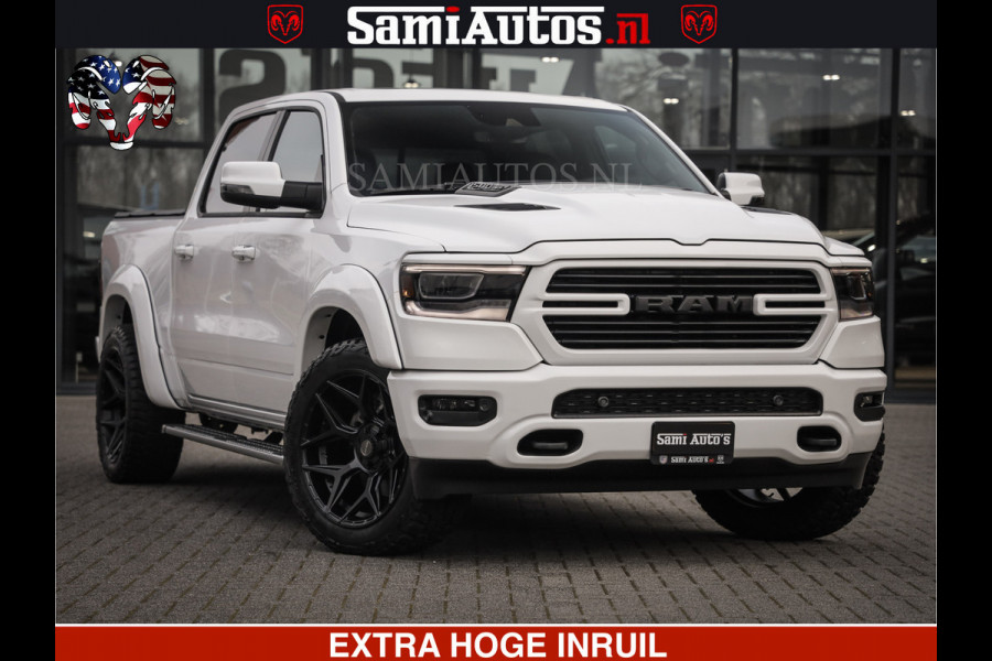Dodge Ram LARAMIE SPORT | V8 5.7 402PK | Krachtige Hemi | Panorama Dak | 12' Scherm | LPG | Comfortabele Dubbele Cabine met Royale 5 Zitplaatsen | NIEUW EN BPM vrij | Nu Leverbaar uit Voorraad | Nr 2526-41272 |