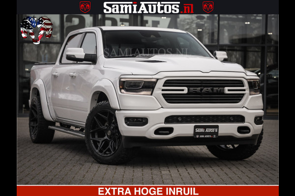 Dodge Ram LARAMIE SPORT | V8 5.7 402PK | Krachtige Hemi | Panorama Dak | 12' Scherm | LPG | Comfortabele Dubbele Cabine met Royale 5 Zitplaatsen | NIEUW EN BPM vrij | Nu Leverbaar uit Voorraad | Nr 2526-41272 |