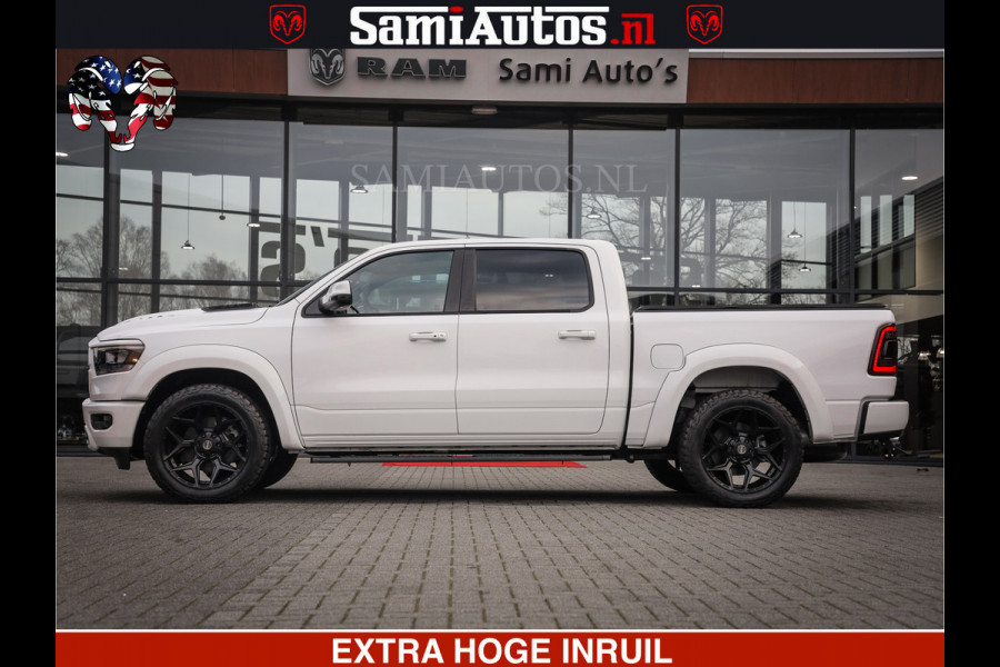 Dodge Ram LARAMIE SPORT | V8 5.7 402PK | Krachtige Hemi | Panorama Dak | 12' Scherm | LPG | Comfortabele Dubbele Cabine met Royale 5 Zitplaatsen | NIEUW EN BPM vrij | Nu Leverbaar uit Voorraad | Nr 2526-41272 |