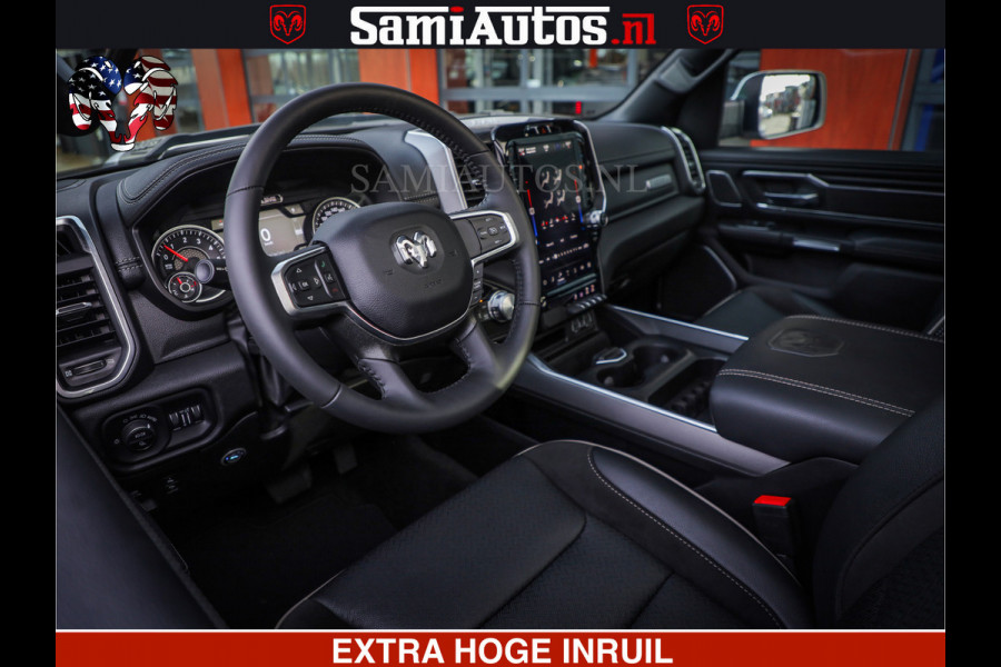 Dodge Ram LARAMIE SPORT | V8 5.7 402PK | Krachtige Hemi | Panorama Dak | 12' Scherm | LPG | Comfortabele Dubbele Cabine met Royale 5 Zitplaatsen | NIEUW EN BPM vrij | Nu Leverbaar uit Voorraad | Nr 2526-41272 |
