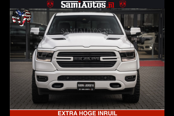 Dodge Ram LARAMIE SPORT | V8 5.7 402PK | Krachtige Hemi | Panorama Dak | 12' Scherm | LPG | Comfortabele Dubbele Cabine met Royale 5 Zitplaatsen | NIEUW EN BPM vrij | Nu Leverbaar uit Voorraad | Nr 2526-41272 |
