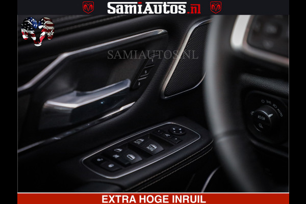 Dodge Ram LARAMIE SPORT | V8 5.7 402PK | Krachtige Hemi | Panorama Dak | 12' Scherm | LPG | Comfortabele Dubbele Cabine met Royale 5 Zitplaatsen | NIEUW EN BPM vrij | Nu Leverbaar uit Voorraad | Nr 2526-41272 |