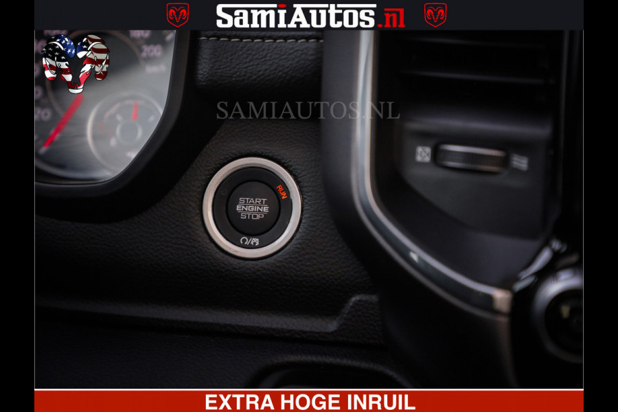 Dodge Ram LARAMIE SPORT | V8 5.7 402PK | Krachtige Hemi | Panorama Dak | 12' Scherm | LPG | Comfortabele Dubbele Cabine met Royale 5 Zitplaatsen | NIEUW EN BPM vrij | Nu Leverbaar uit Voorraad | Nr 2526-41272 |