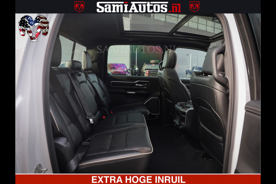 Dodge Ram LARAMIE SPORT | V8 5.7 402PK | Krachtige Hemi | Panorama Dak | 12' Scherm | LPG | Comfortabele Dubbele Cabine met Royale 5 Zitplaatsen | NIEUW EN BPM vrij | Nu Leverbaar uit Voorraad | Nr 2526-41272 |