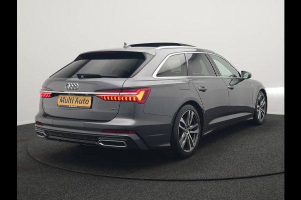 Audi A6 Avant 50 TFSI e quattro 2x S Line Plug In Hybrid 300pk Dealer O.H. PHEV | Panodak | Adaptive Cruise | Camera | Lederen Sportstoelen Memory & Verwarmd | Stuur Verwarmd | Apple Carplay | Virtual | Keyless | Sfeerverlichting | Navigatie | DAB |