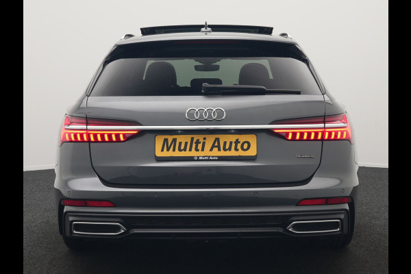 Audi A6 Avant 50 TFSI e quattro 2x S Line Plug In Hybrid 300pk Dealer O.H. PHEV | Panodak | Adaptive Cruise | Camera | Lederen Sportstoelen Memory & Verwarmd | Stuur Verwarmd | Apple Carplay | Virtual | Keyless | Sfeerverlichting | Navigatie | DAB |