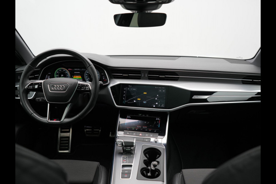 Audi A6 Avant 50 TFSI e quattro 2x S Line Plug In Hybrid 300pk Dealer O.H. PHEV | Panodak | Adaptive Cruise | Camera | Lederen Sportstoelen Memory & Verwarmd | Stuur Verwarmd | Apple Carplay | Virtual | Keyless | Sfeerverlichting | Navigatie | DAB |