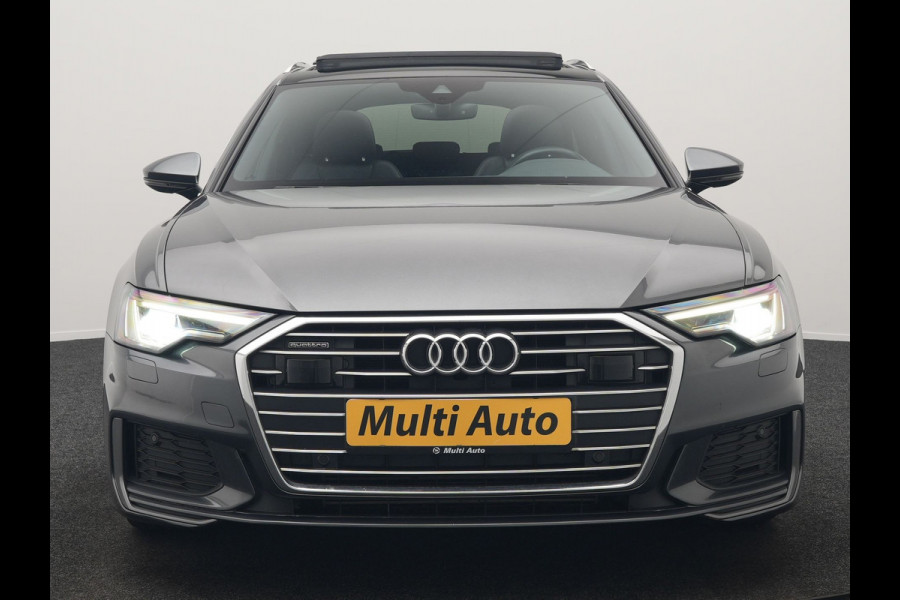 Audi A6 Avant 50 TFSI e quattro 2x S Line Plug In Hybrid 300pk Dealer O.H. PHEV | Panodak | Adaptive Cruise | Camera | Lederen Sportstoelen Memory & Verwarmd | Stuur Verwarmd | Apple Carplay | Virtual | Keyless | Sfeerverlichting | Navigatie | DAB |